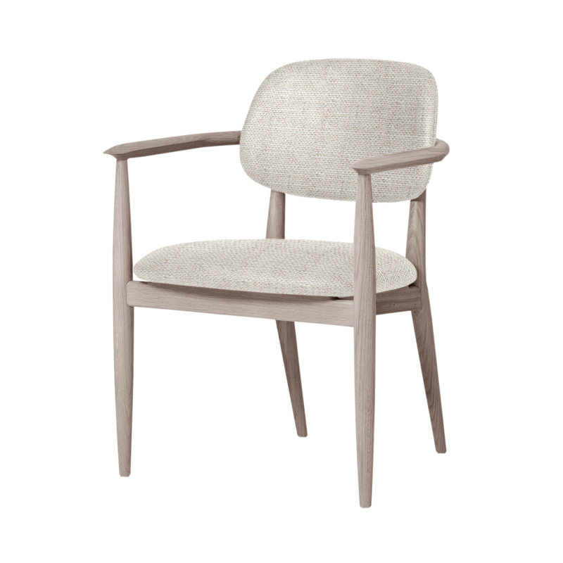 Chaise Slow de Space Copenhagen, Chêne naturel, L493 Avoine Sanfor 0003
