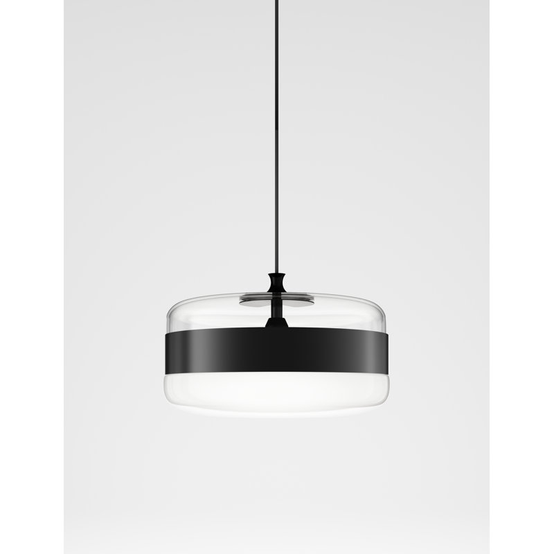 Futura 1 - Light Pendant, 89" H x 16" W x 16" D, Matte Black, White/Black