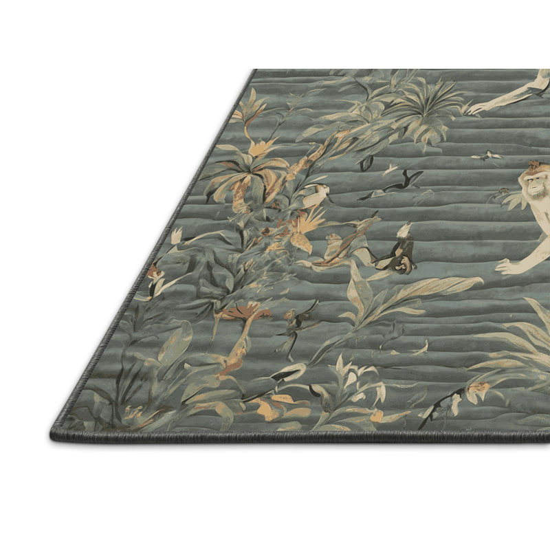 Tapis brun soyeux et moelleux, Rectangle 7 pi x 9 pi