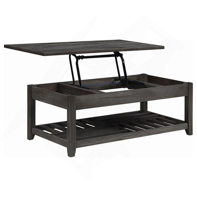 Table basse à plateau relevable gris