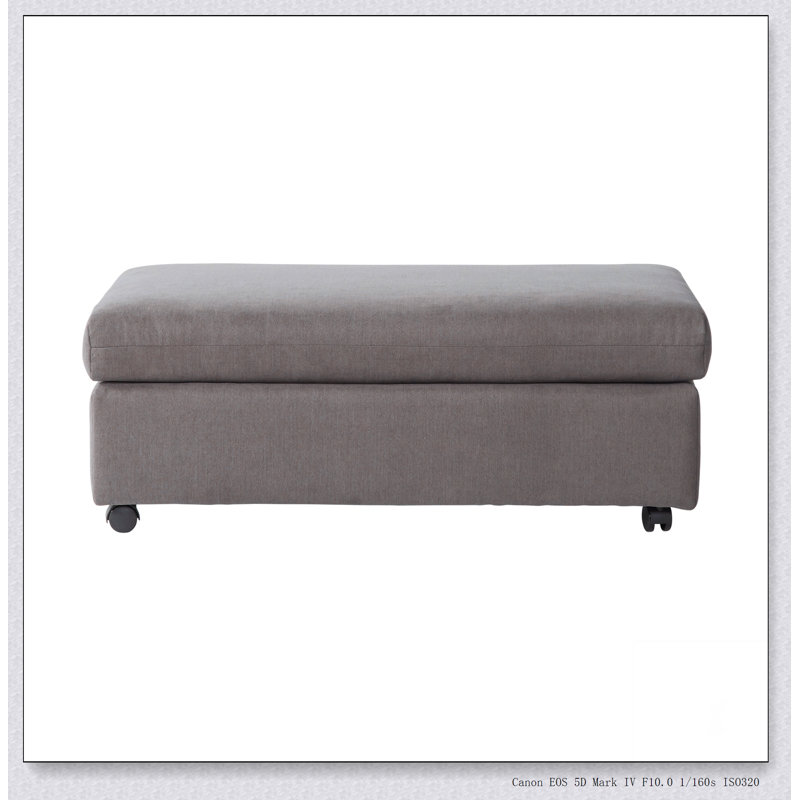 Repose-pieds de salon en tissu, Gris carbone
