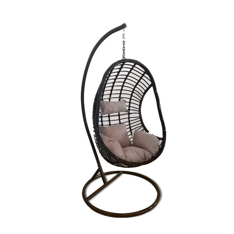 Fernville Swing Chair with Stand, Brown, Grey