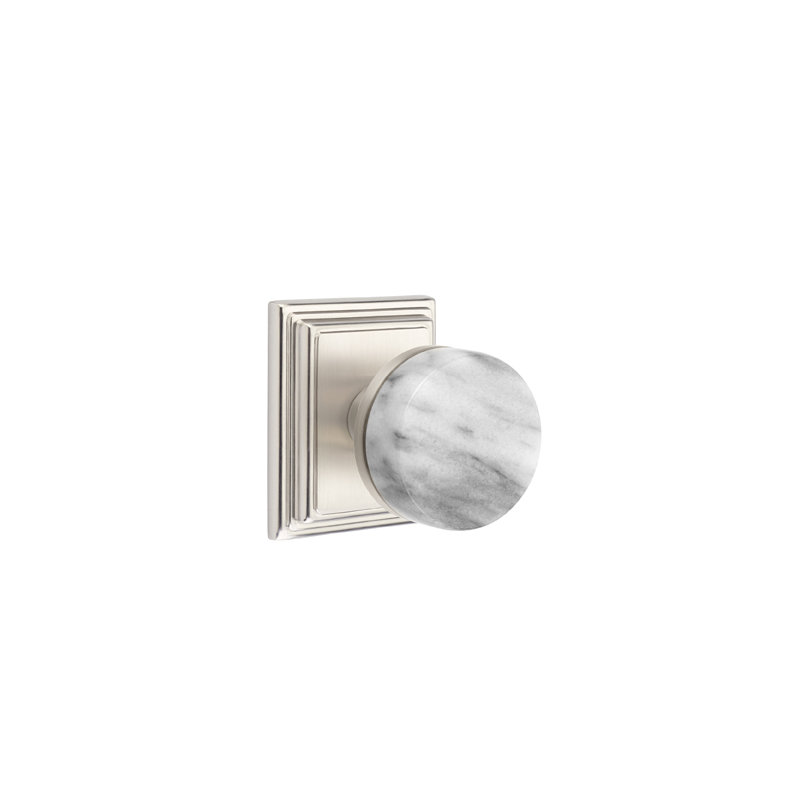 Select Knob with Square Rosette, Satin Nickel