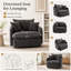 Fauteuil d'appoint surdimensionné en chenille pivotant à 360 ° Elvaris-921924527