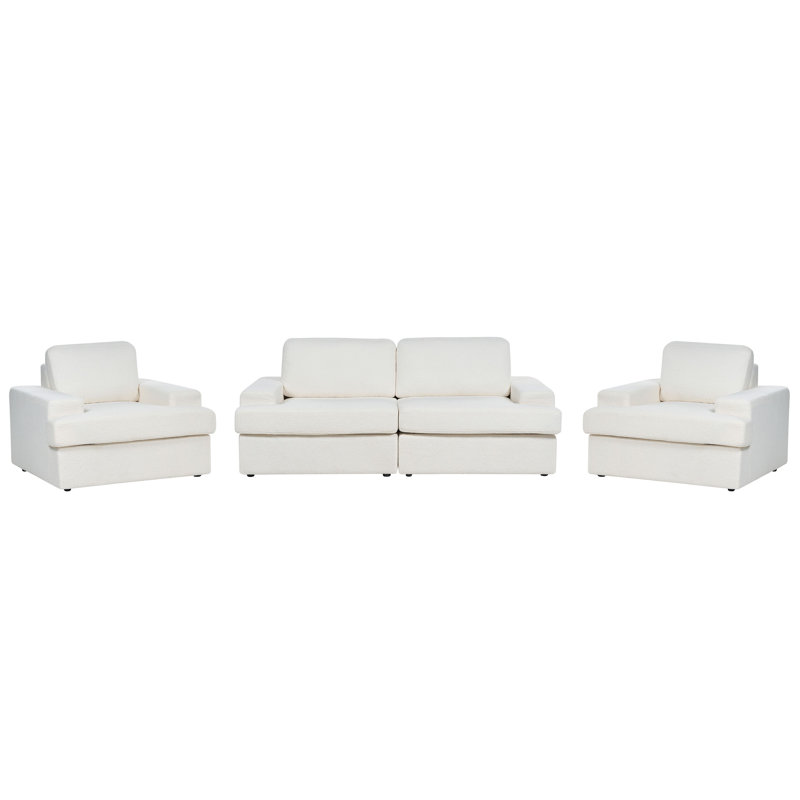 Quantravious 3 - Piece Living Room Set, White