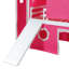 Lit mezzanine simple avec tente et tour - rose-1398452222