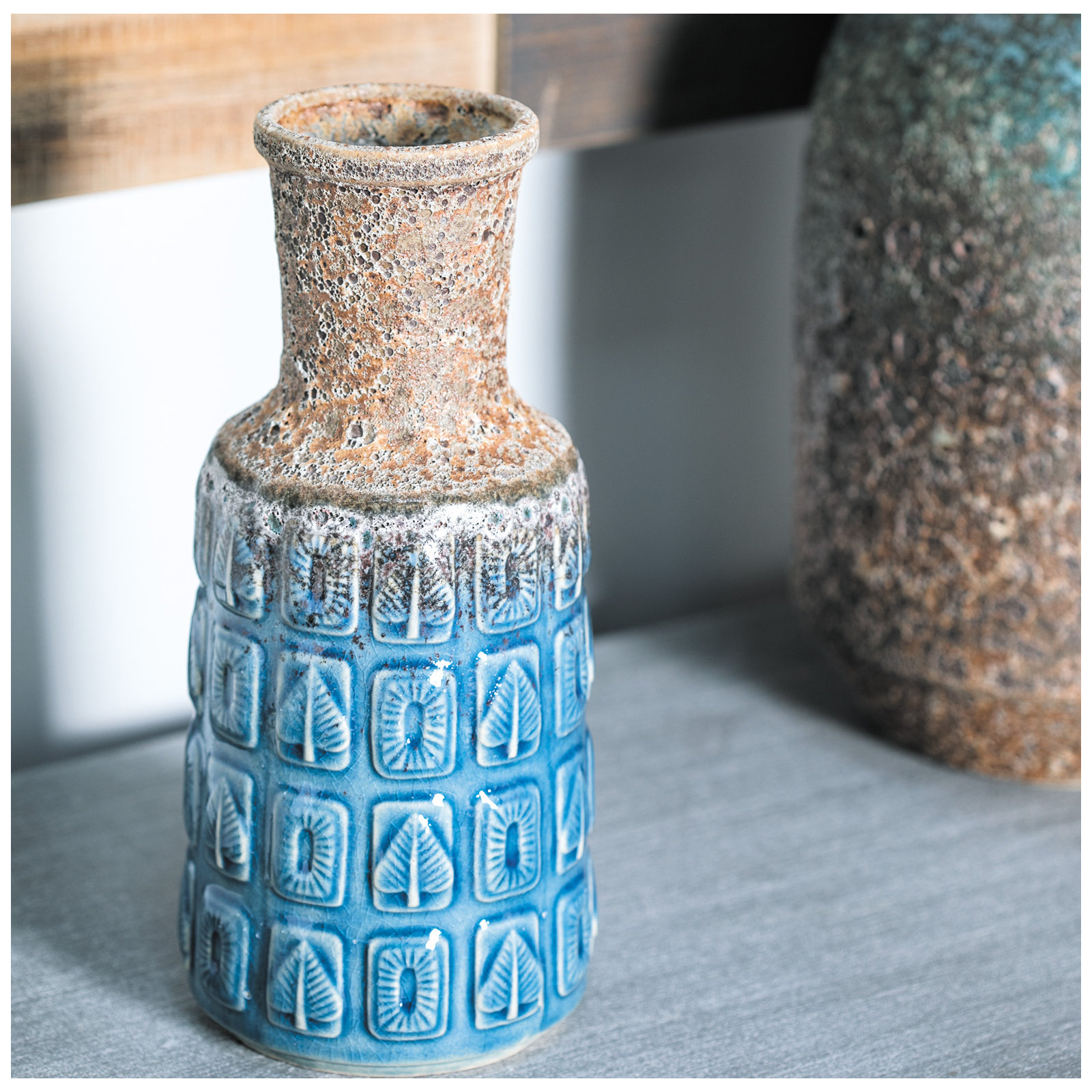 Kreitzer Ceramic Table Vase, 11" H x 5" W x 5" D