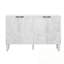 Meuble télé avec 2 espaces de rangement spacieux et pieds robustes