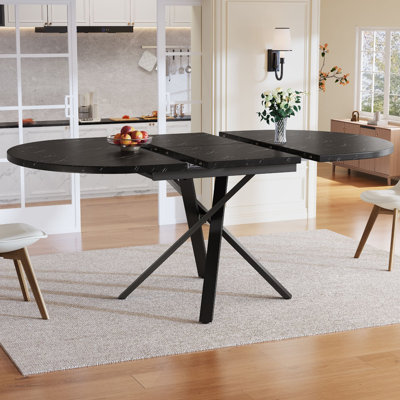Extendable Metal Base Dining Table