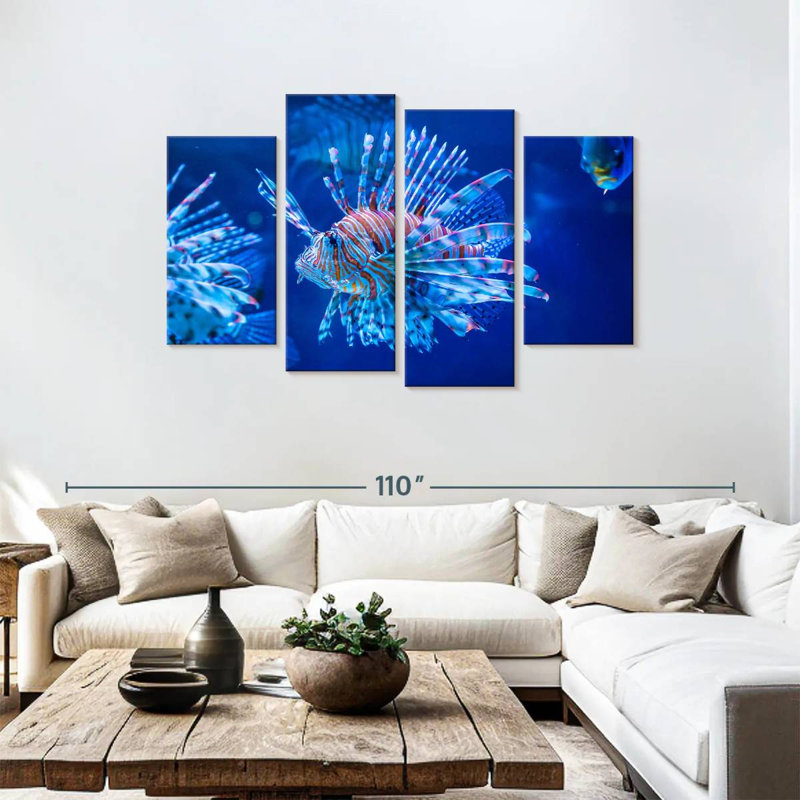 Poisson-lion aquarium Brampt, H 48 po x l 75 po