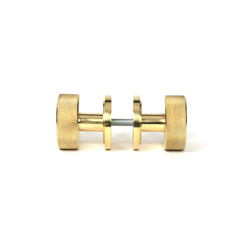Brompton Interior Mortise Knobset, Polished Brass