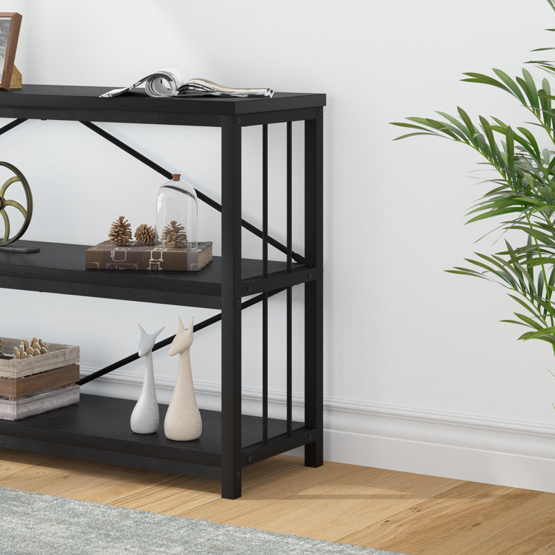 Makowski Console Table, Black Oak, 30" H x 55" W x 13.4" D