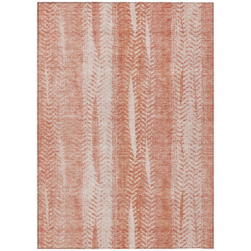 Elexa Washable Abstract Indoor / Outdoor Rug, Rectangle 2'6" x 3'10"