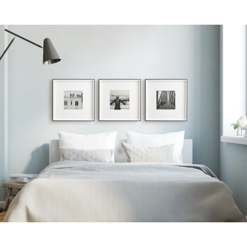 Develin Matte Plastic Single Picture Frame Set, White/Black