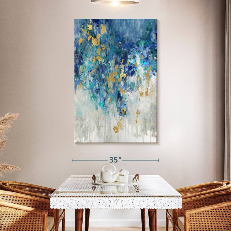 Avery Cascading Blues II, 51" H x 34" W