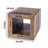 16 Inch Cube Shape Rosewood Side Table With Floor Shelf.