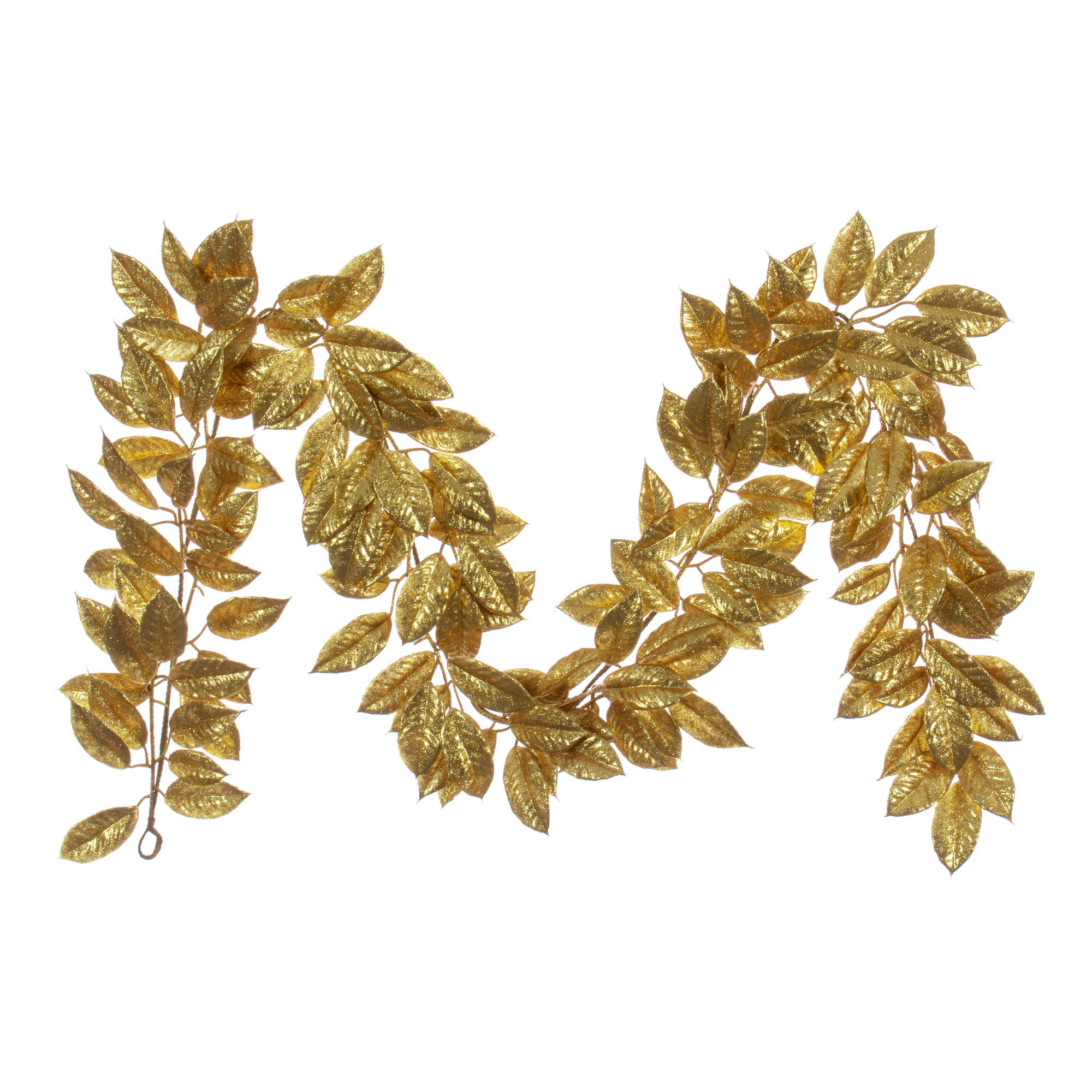 Primrue 6'' Gold Artificial Gardenia Glitter Garland. & Reviews | Wayfair
