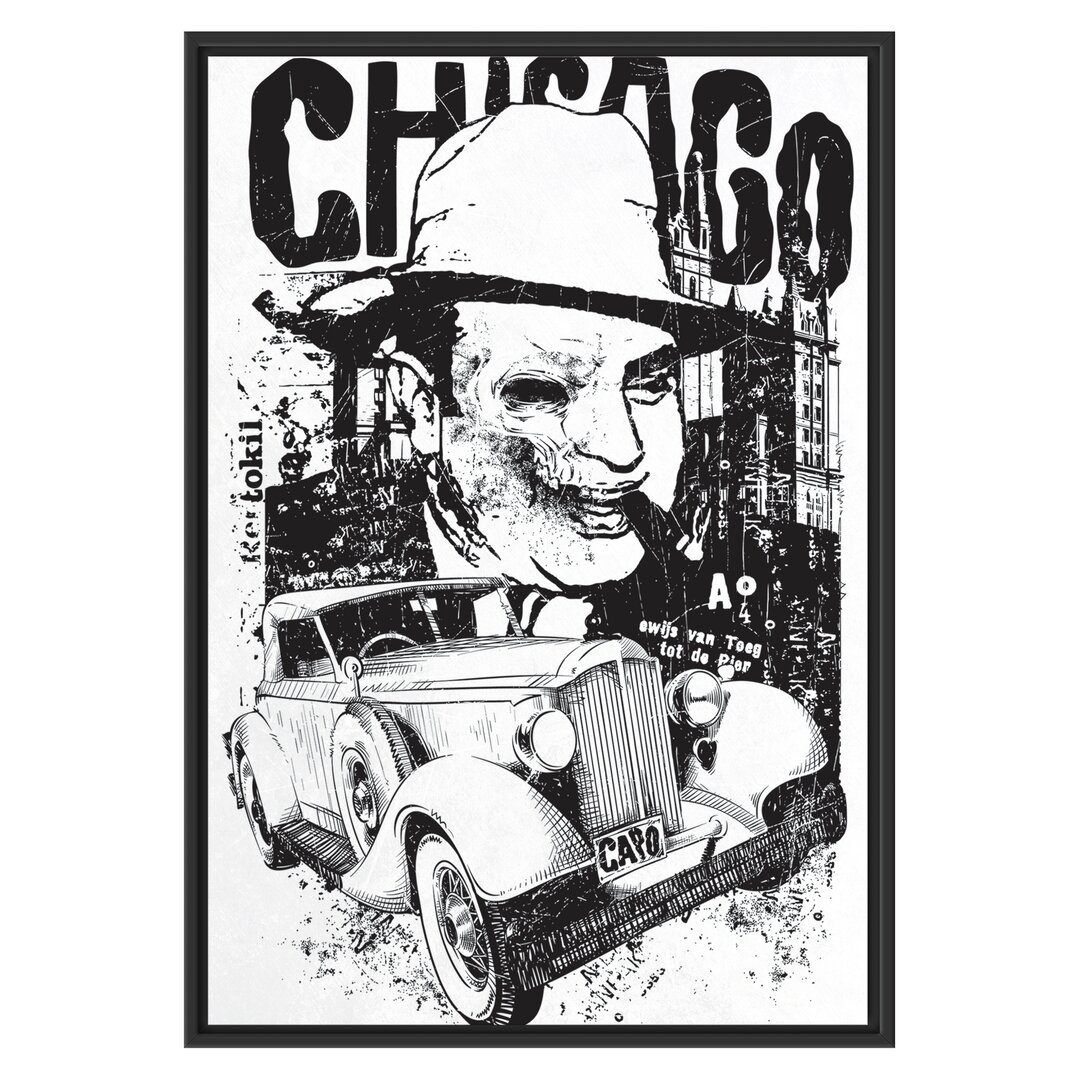 Gerahmtes Wandbild Chicago-Licht