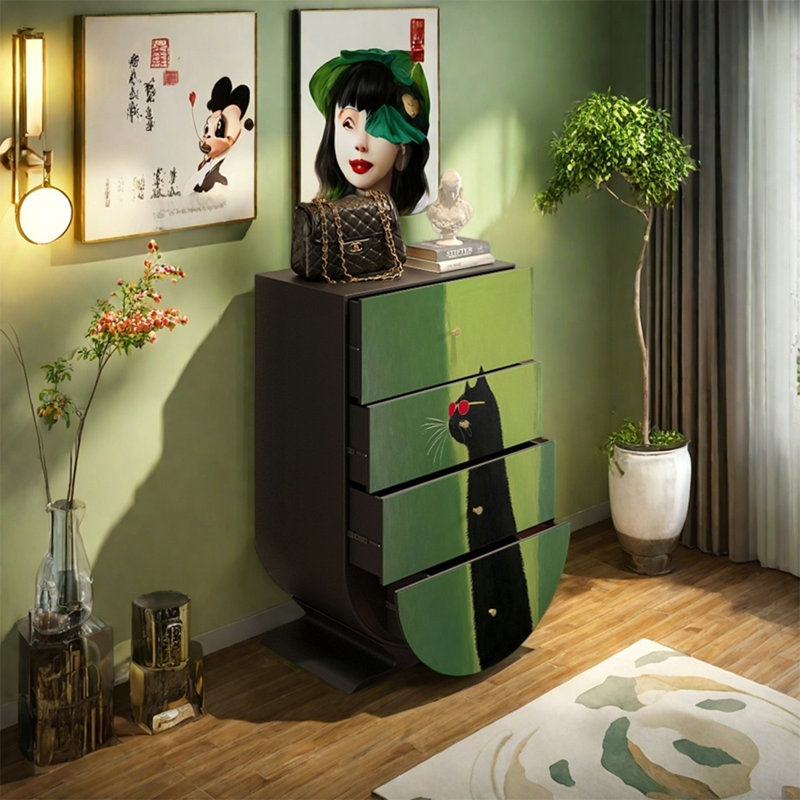 Élégante armoire de rangement à quatre tiroirs