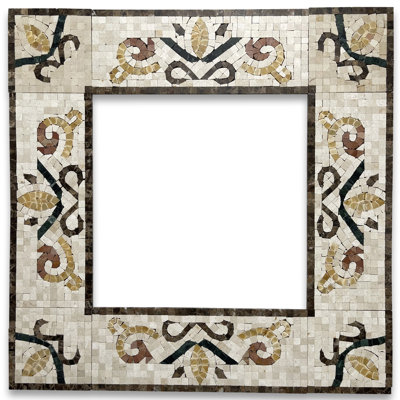 Bougainvillea 4.7" x 12.2" Marble Mosaic Wall & Floor Tile