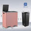 Stainless Steel Step On Multi-Compartment Rubbish & Recycling Bin-1128570962