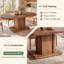 Table de salle à manger ovale en bois massif de 63 pouces, table de cuisine de style campagnard avec pied central robuste