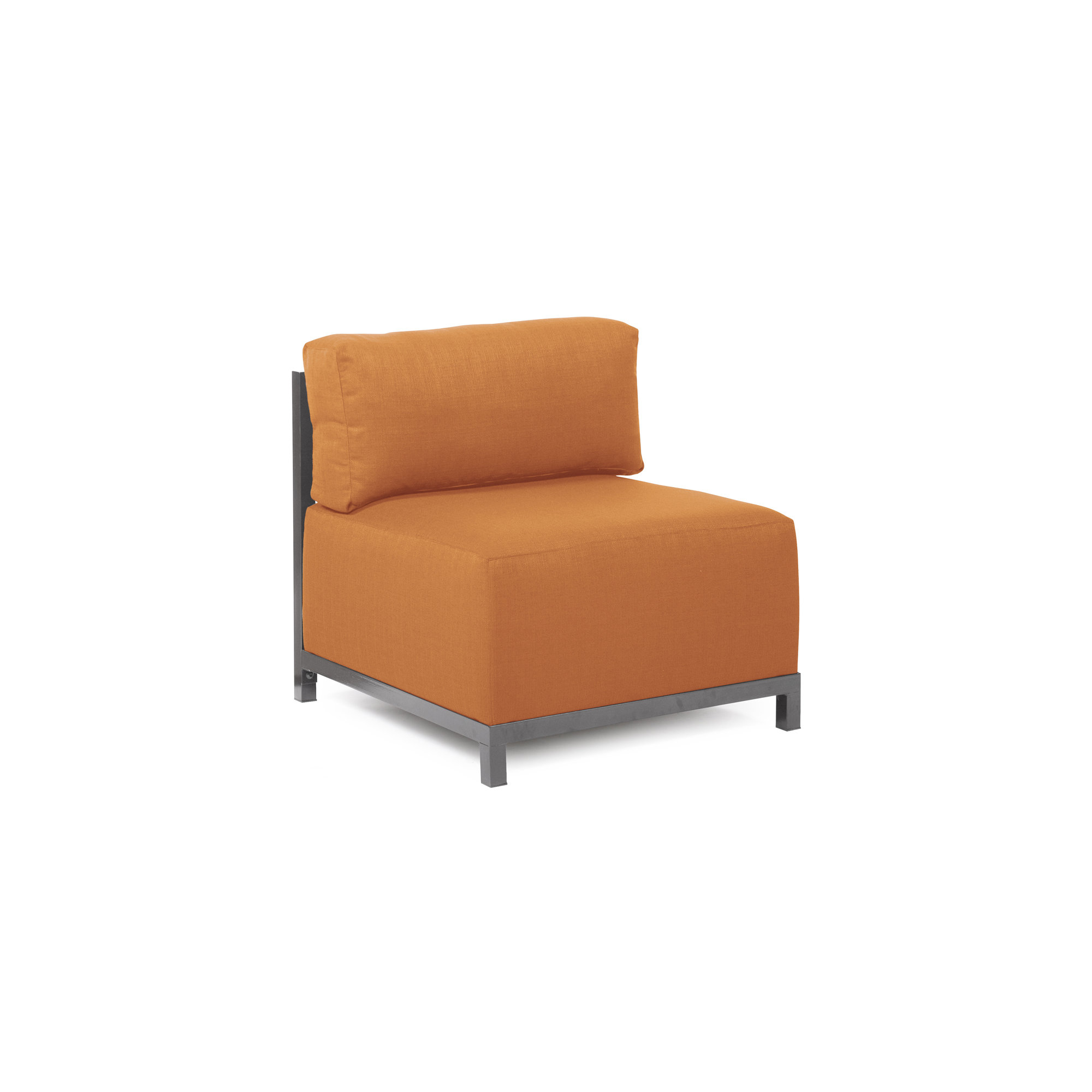 Olen Box Cushion Chair Slipcover, Seascape Orange