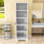 Armoire de rangement pour salle de bain avec 4 tablettes réglables et 2 portes-833362930