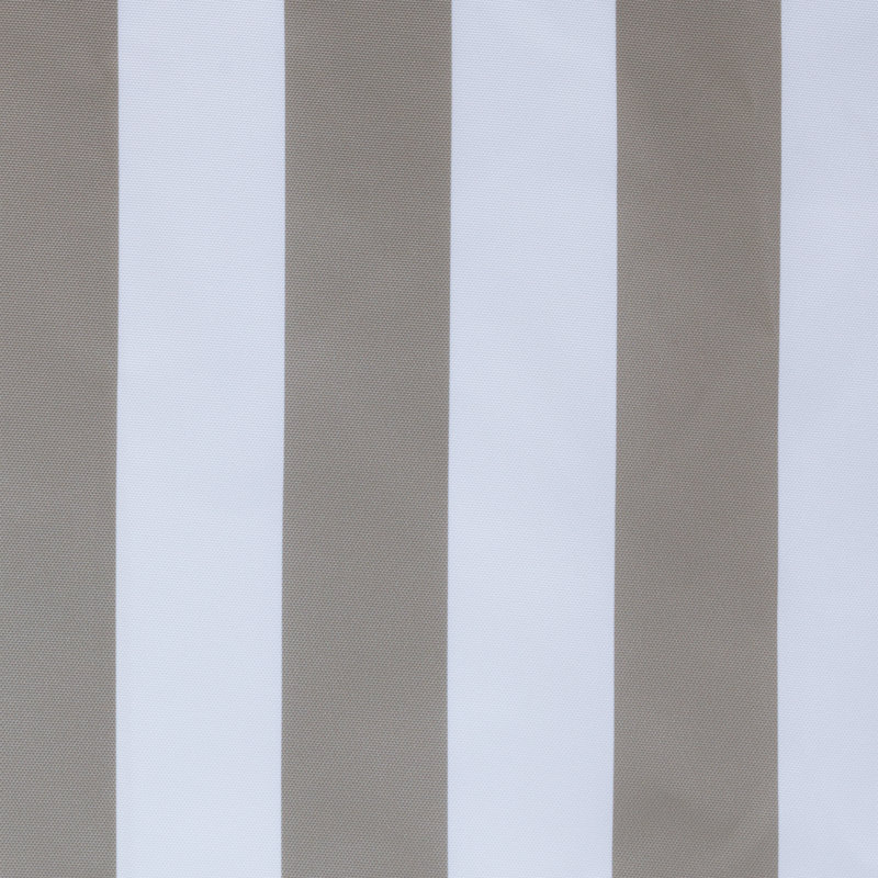 Panneau de rideau d'extérieur simple diaphane rayé avec œillets Arielle, l 50 po x L 84 po, Taupe