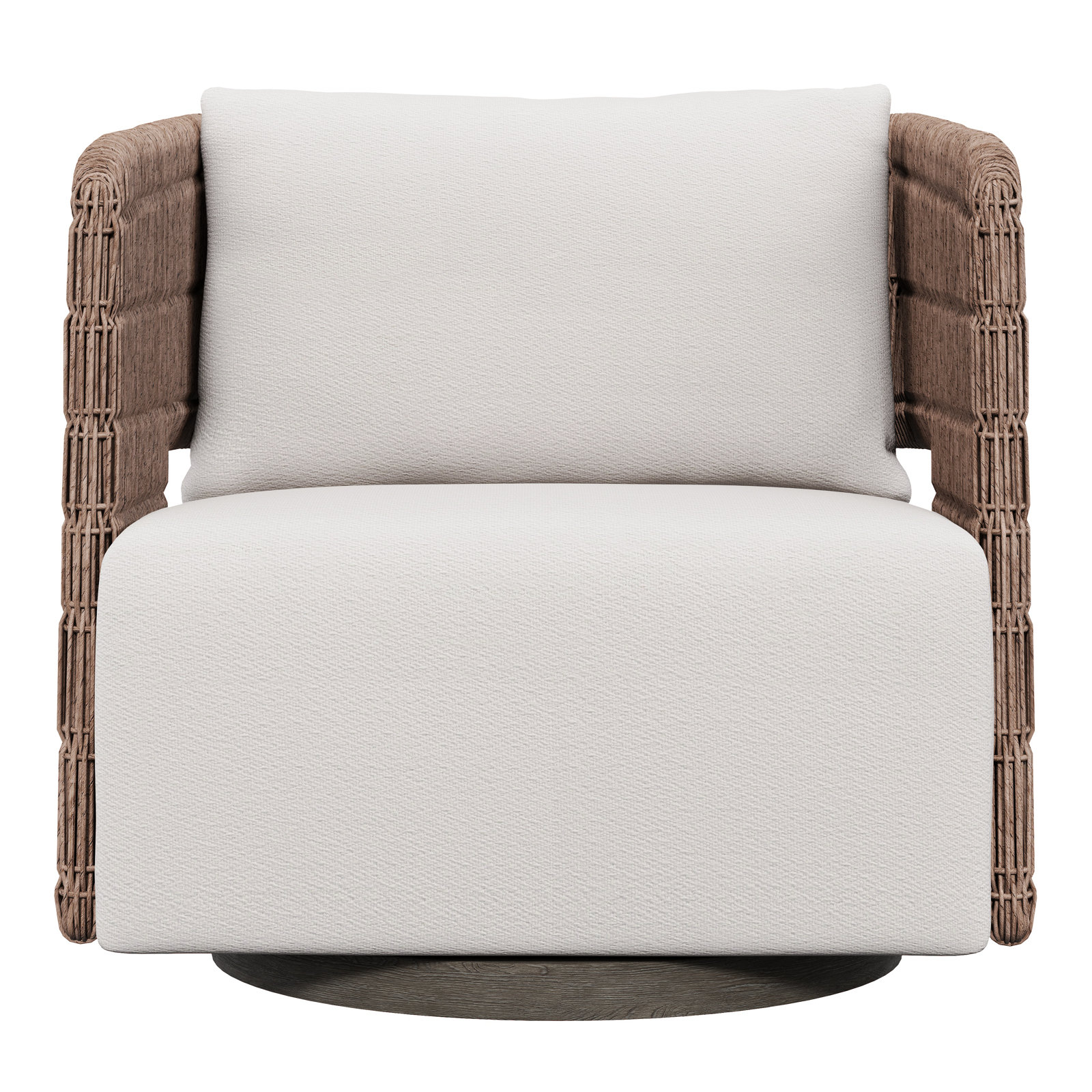 Bernhardt Maldives Outdoor Swivel Chair, Gray