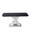 Table de salle à manger moderne carrée, extensible, avec plateau de table en marbre imprimé et panneau de fibres à densité moyenne-1448545999-1467012516