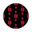 Gem Rubys Crimson Vegan Leather Round Coasters-1478306057