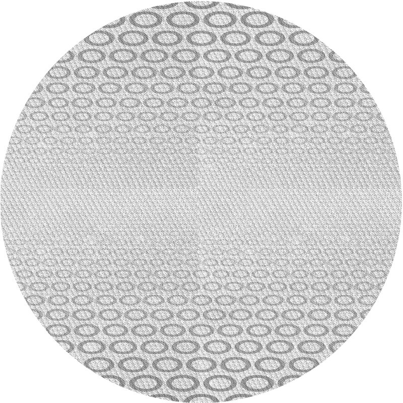 Tapis gris Power Loom, Rond 8 pi