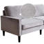 Canapé l 78 po, fauteuil inclinable en lin, housse amovible, coussins à ressorts, structure en bois massif, pour petits espaces