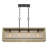 Palencia 4-Light Rubber Wood Island Chandelier with Organza Shade
