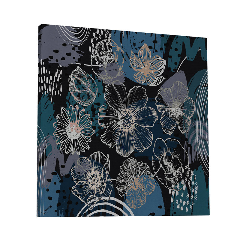 Boho Bloom II - Wrapped Canvas Graphic Art, 8" H x 8" W x 1.5" D
