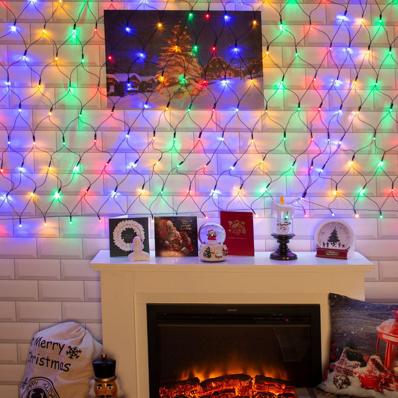 LED Indoor / Outdoor Net Lights, 390cm H x 180cm L x 120cm D, Multi-color