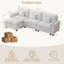 Canapé modulaire modulaire avec repose-pieds / module de chargement intelligent / coussin décoratif (blanc)-129156933-129156934