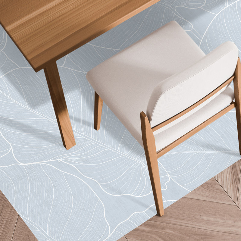 Amauria Vinyl Machine Printed Area Rug, Rectangle 2'7.5" x 9'10.1"