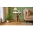 Jahey Solid Wood Crossed Legs Round End Table with Smooth Top and Sturdy Four-Leg Base-831869902