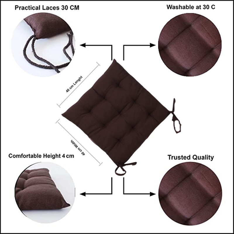 Garden Seat Cushion, Chocolate