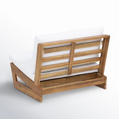Louise Acacia Outdoor Armless Lounge Chair