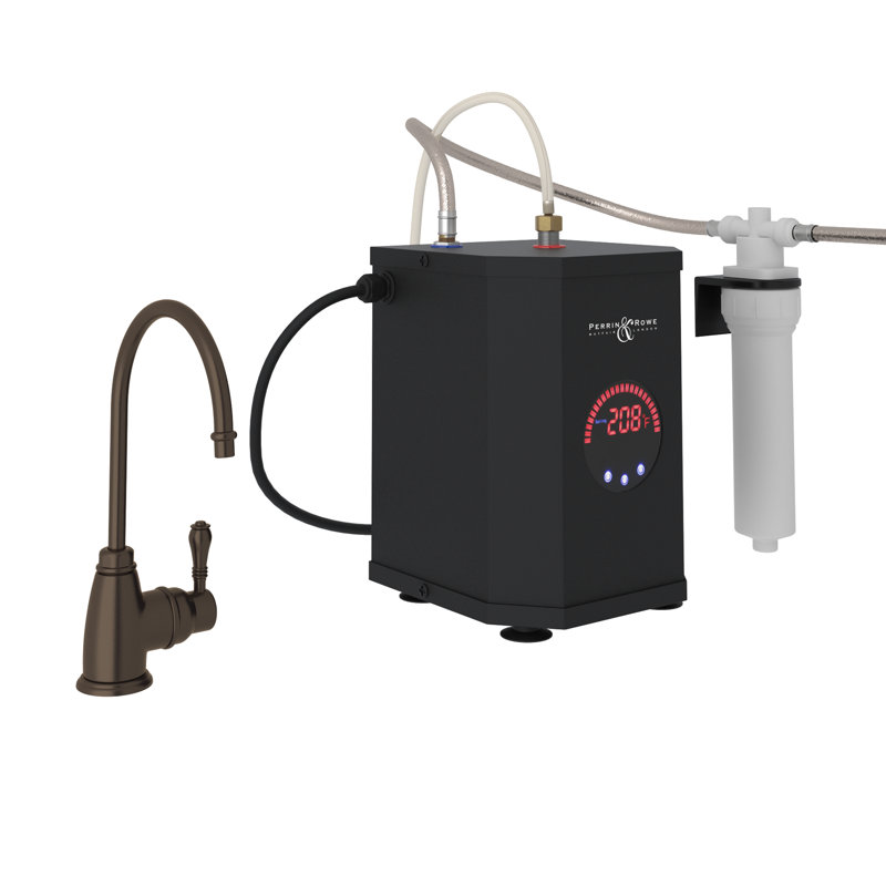 San Julio® Hot Water Dispenser, Tuscan Brass, With Tank and Filter Kit