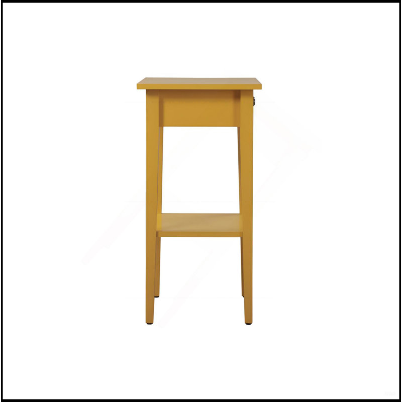 Table de chevet contemporaine pour espaces modernes, Jaune