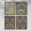 «Vintage Abstract Print», reproduction encadrée CLXVII - ensemble de 4-1178507487-1178507484