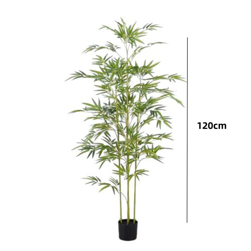 Artificial Bamboo Tree, Artificial Trees In Pot With Lifelike Trunk And Silk Leaves