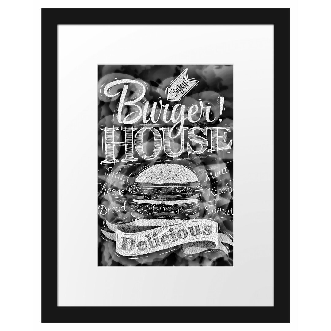 Burger House Gerahmtes Poster