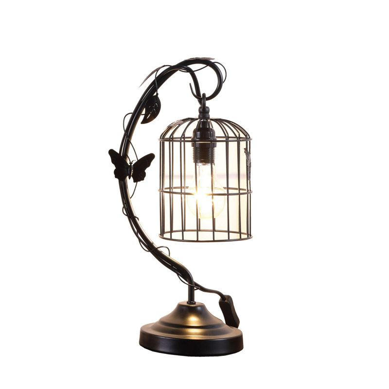Lampe de table noire 17,5 "Aarynn