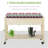 Outsunny Raised Garden Bed, 47" X 22" X 33", Elevated Wooden Planter Box W/ Lockable Wheels, Storage Shelf, And Bed Liner For Backyard, Patio, Natural