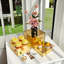 4Pcs Gold Acrylic Mirrored Display Risers – Set of 4 Sizes (5", 6", 7", 8") for Buffet, Dessert, Perfume, Jewellery, Party Centrepieces